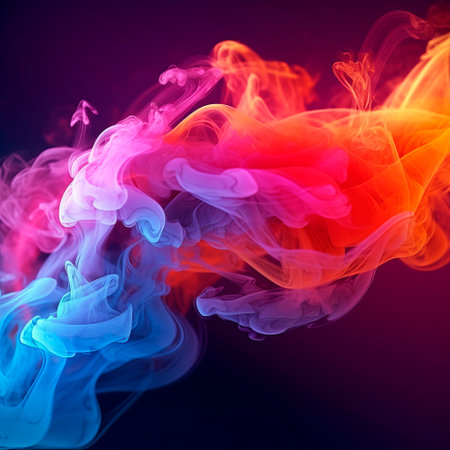 Abstract colorful smoke wallpaper. Generative AIの素材