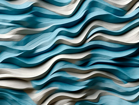 Concrete wave form background texture. Cement backdrop wall. Ai Generative Illustration.の素材