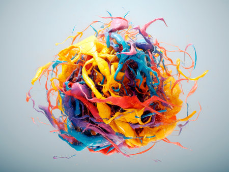 Realistic splash liquid explosion over a ligtht background. Ai Generative illustration.の素材