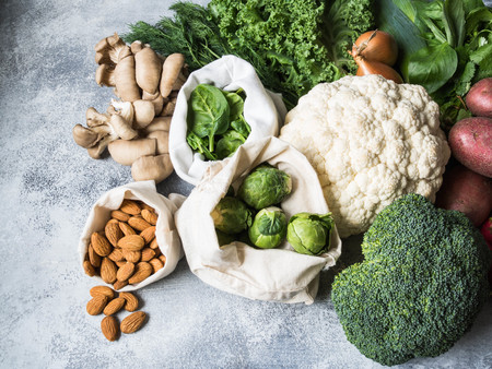 Healthy vegan ingredients for cooking.の写真素材