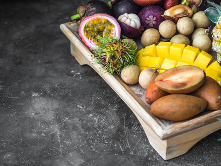 Various fresh Thai fruitsの写真素材