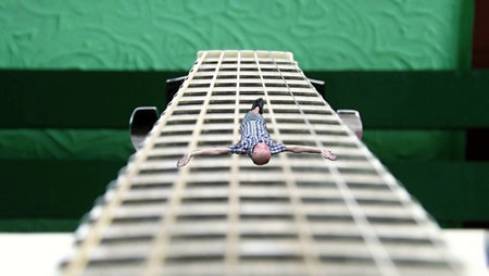 Crucified on guitarの写真素材