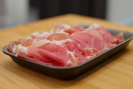 sliced ??meatの写真素材
