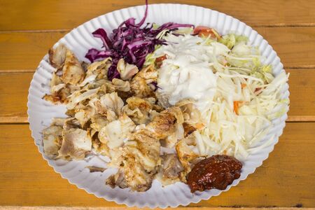 Gyros on paper plateの写真素材