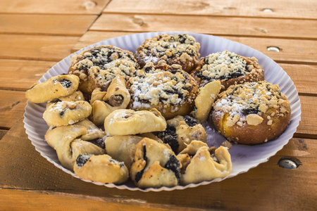 Little cakes with jamの写真素材