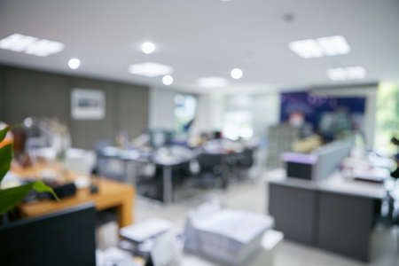 Abstract Blurred of office interior background. Out of focused of office interior photo.