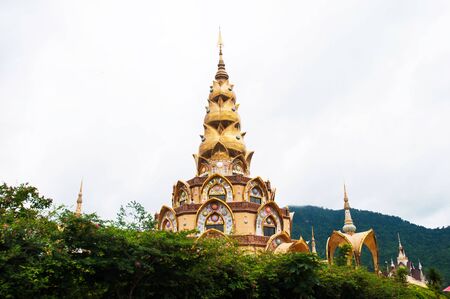 Golden Pagoda Temple, Thailandの写真素材