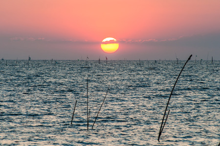 landscape of Sea sunset sky beautiful.の写真素材