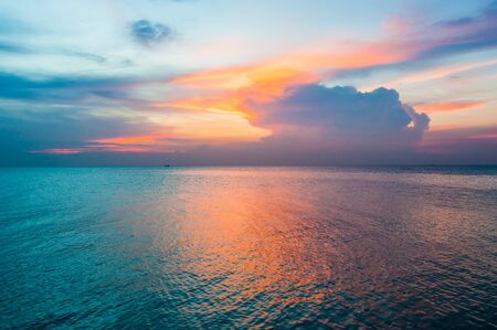 Sunset Sea Beautiful lightの写真素材