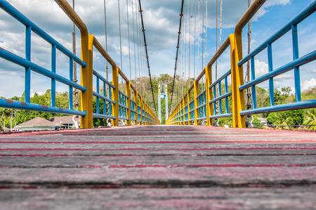 Walkway bridge cross river