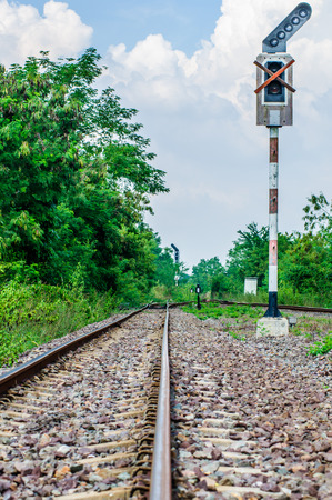 Railway track at thailandの写真素材