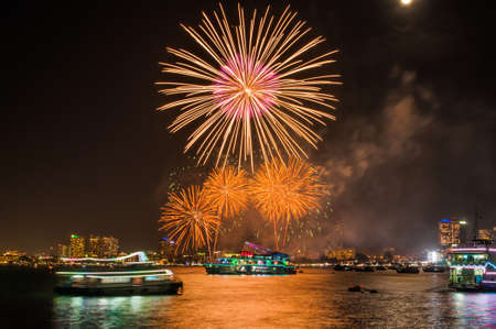 Pattaya International Fireworks at Nov 28,2015のeditorial素材