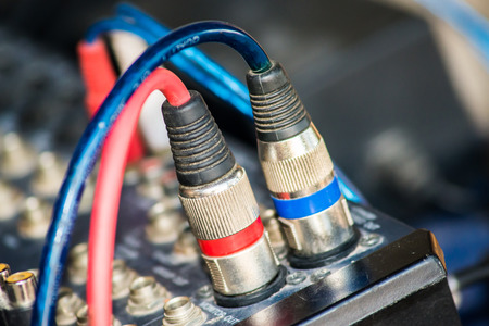 Audio transmission line, sound studio adjustingの写真素材