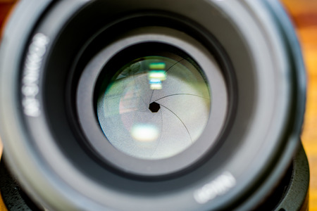 Shutter lenses close-up insideの写真素材