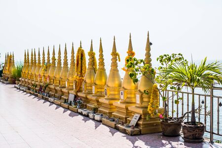Empty stupa at Wat Thong Thong  At Chachoengsao, Thailandのeditorial素材