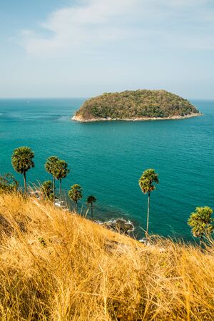 Typical views at sea laem promthep Province phuket Thailand.の写真素材