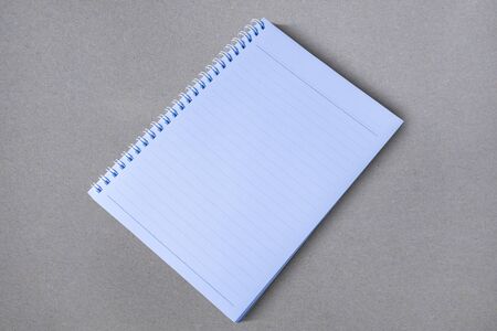 Blank book isolated on gray background.の写真素材