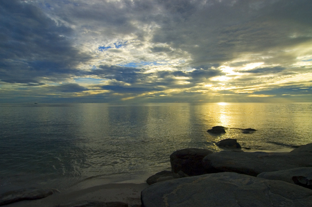 Sunrise in Hua HunThailand の写真素材