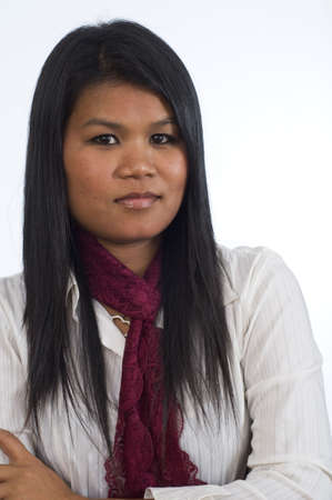 Portrait of young Asian businesswomanの写真素材
