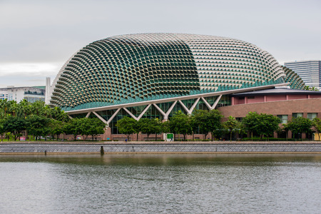 The Esplanade Theaters on the Marina Bay in Singaporeのeditorial素材
