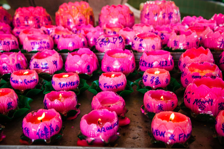 Candles in Chinese Temple in Penangのeditorial素材