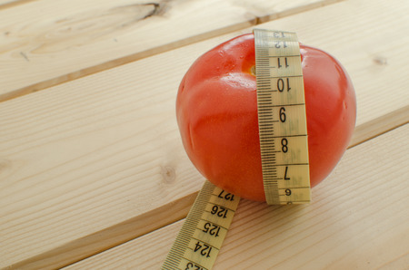 Simple picture of tomato with meterの写真素材