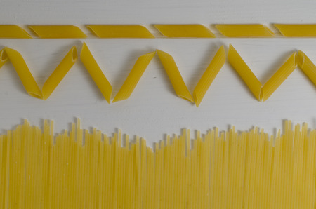 Simple picture variations of pastaの写真素材