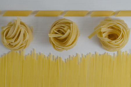 Simple picture variations of pastaの写真素材