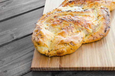 Breaded pie with svarzvald ham and creame