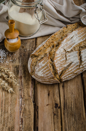 Homemade sourdough breadの写真素材