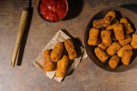 Homemade potato croquettesの写真素材