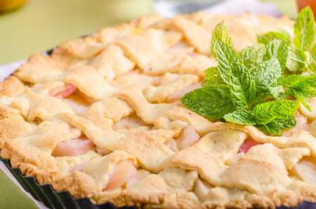 Rustic apple pieの写真素材