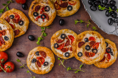 Mini quiche with sausage and cheddar cheese, tasty and delicious!