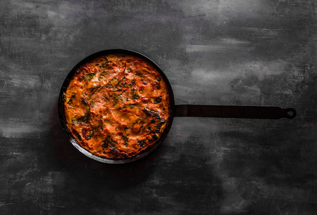 Vegetarian frittata with potatoes, simple and delicious, product photo