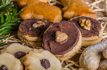 Christmass cookies, candy, more kinds, delicious and with loveの写真素材