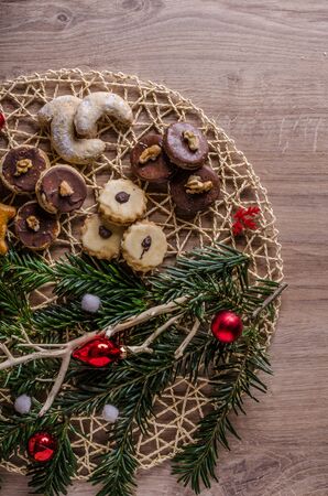 Christmass cookies, candy, more kinds, delicious and with loveの写真素材