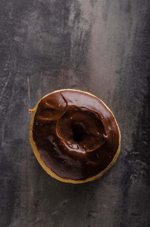 Homemade donuts delish, chocolate and sugar toppedの写真素材