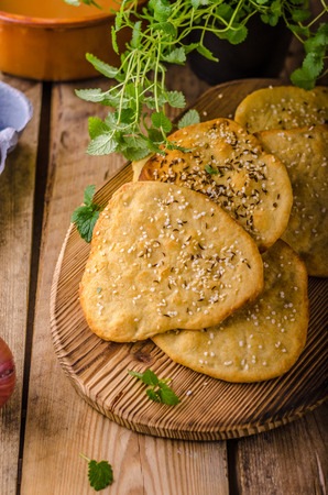 Homemade crackers, baked in oven, simple and deliciousの写真素材