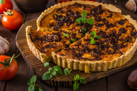 Delish quiche onion, food stylid photo, delish taste, ready for your advertismentの写真素材
