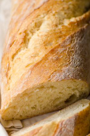 Fresh baguette delish crispy, food photography, vintage food stock