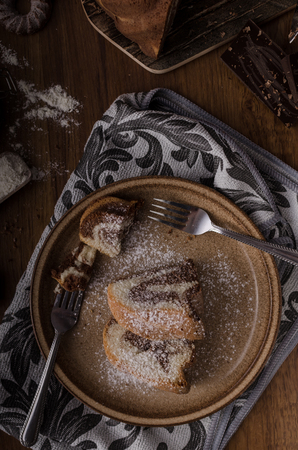 Monkey bread with chocolate, food photography, delish dessertの写真素材