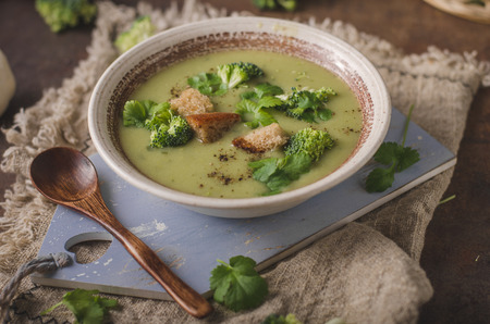 Delicious soup main dish, food photography, homemade foodの写真素材