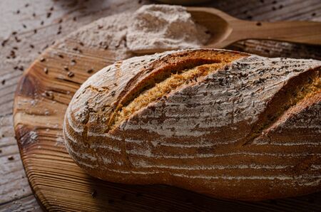 Delicious homemade caraway bread, homemade sourdough bread