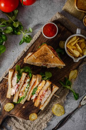 Simple but great sandwich, well known, fresh ingredienceの写真素材