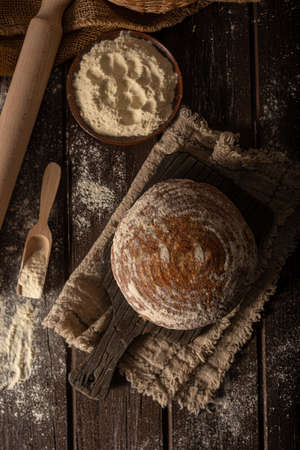 Delicious and beautiful bread from sourdough, all homemadeの写真素材