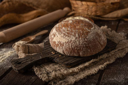 Delicious and beautiful bread from sourdough, all homemadeの写真素材