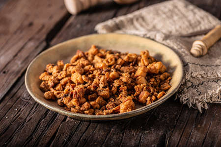 Delicous and simple pork greaves bio homemadeの写真素材