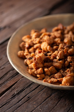 Delicous and simple pork greaves bio homemadeの写真素材