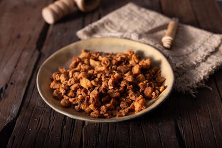 Delicous and simple pork greaves bio homemadeの写真素材
