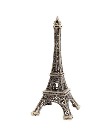 A souvenir miniature Eiffel Tower in cast metalの写真素材